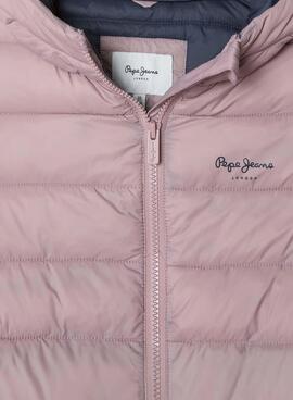 Veste matelassée Pepe Jeans Dahlia rose pour fille