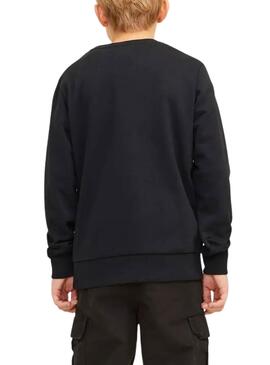 Sweat à capuche Jack and Jones Caleb Varsity noir enfant
