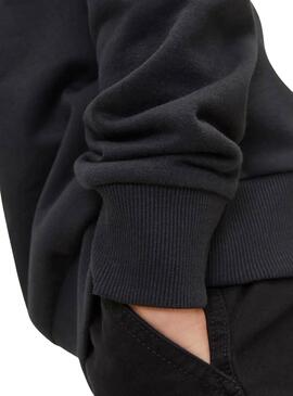 Sweat à capuche Jack and Jones Caleb Varsity noir enfant