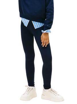 Leggings Tommy Hilfiger skinny logo Rhine marine fille