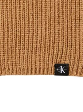 Coffret bonnet et écharpe Calvin Klein chameau pour enfants