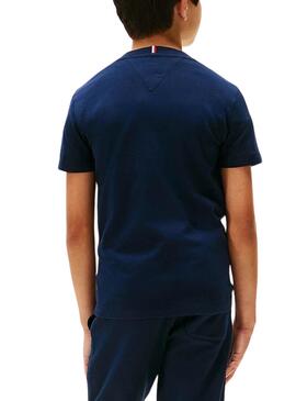 T-shirt Tommy Hilfiger Varsity logo marine enfant