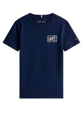 T-shirt Tommy Hilfiger Varsity logo marine enfant