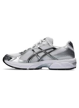 Chaussures Asics Gel 1130 blanches et argentées pour femme