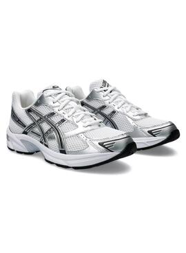 Chaussures Asics Gel 1130 blanches et argentées pour femme