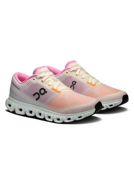 Chaussures On Cloud 6 rose et orange pour femme