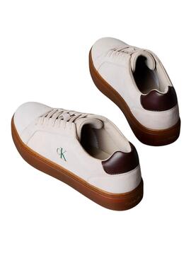 Sneakers Calvin Klein Jeans Classic Cupsole beige pour homme