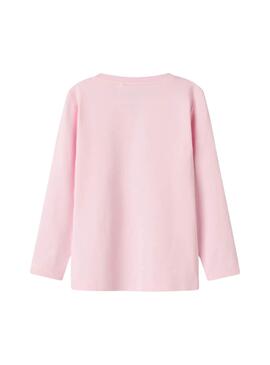 T-shirt Name It Lira rose cœur pour fille