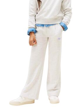 Pantalon Jogger Tommy Hilfiger Varsity gris fille