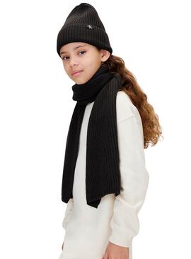 Ensemble bonnet et écharpe noirs Calvin Klein pour enfants