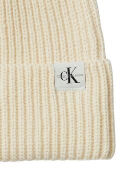 Casquette Calvin Klein Monogram Rib beige pour enfants