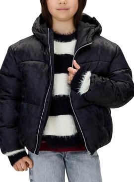 Veste matelassée Calvin Klein Logos noir fille