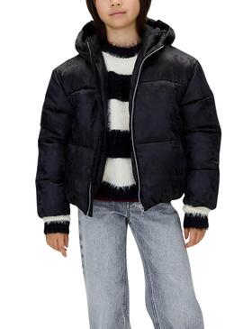 Veste matelassée Calvin Klein Logos noir fille