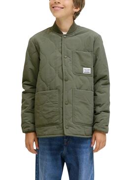 Veste matelassée verte pour enfant Jack and Jones Hero.