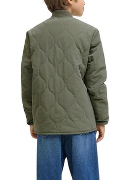 Veste matelassée verte pour enfant Jack and Jones Hero.