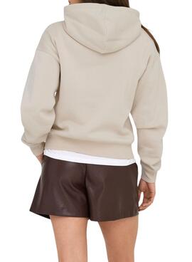 Sudadera Only Best capucha beige para mujer
