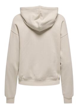 Sudadera Only Best capucha beige para mujer