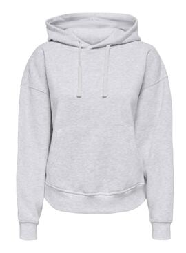 Sudadera Only Best capucha gris para mujer.