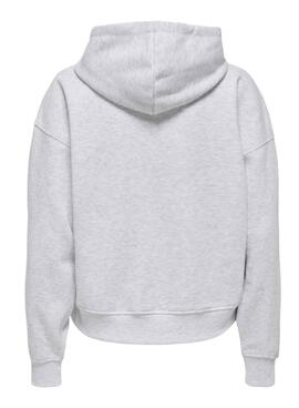 Sudadera Only Best capucha gris para mujer.