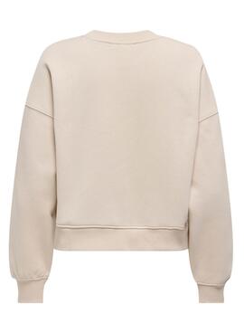 Sudadera Only Best beige pour femme