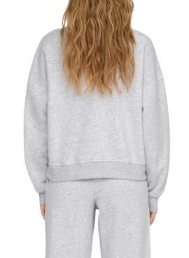 Sweat à capuche gris Only Best pour femme.