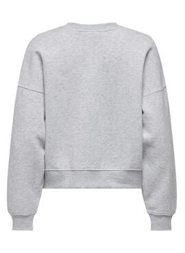 Sweat à capuche gris Only Best pour femme.