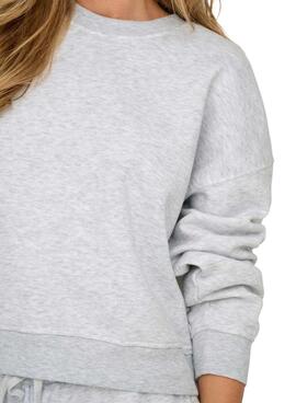 Sweat à capuche gris Only Best pour femme.
