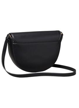Sac à main Calvin Klein Jeans Bold Saddle noir pour femme.