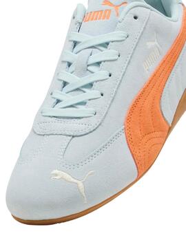 Chaussures Puma Speedcat OG bleu et orange pour femme