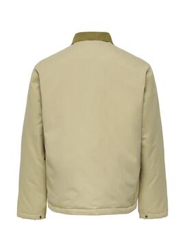 Veste de chasse Only and Sons Kosmo beige pour homme