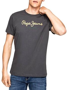 T-Shirt Pepe Jeans Eggo Gris pour Homme