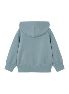 Sweat à capuche Mayoral bleu avec fermeture éclair pour fille