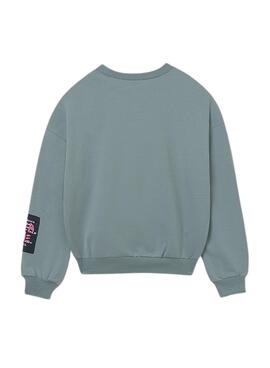 sudadera Mayoral print vert pour fille