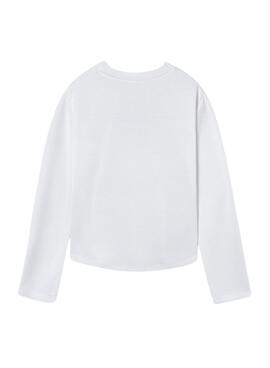 Sweat à capuche blanc Mayoral Brave pour fille