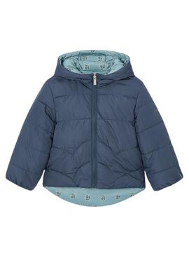 Manteau Mayoral réversible matelassé bleu pour fille