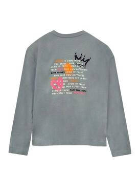 T-shirt Mayoral oversize verte pour fille.