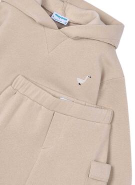 Ensemble sweat-shirt et jupe cargo beige pour fille Mayoral