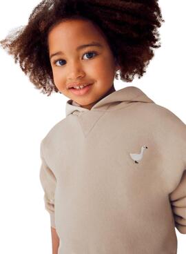 Ensemble sweat-shirt et jupe cargo beige pour fille Mayoral