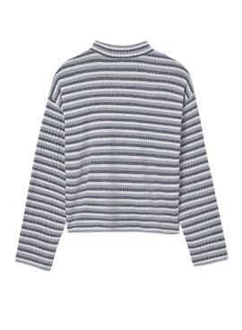 T-shirt Mayoral demi-cygne rayures bleues pour fille