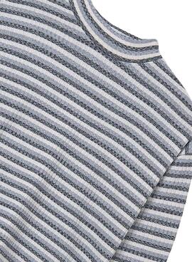 T-shirt Mayoral demi-cygne rayures bleues pour fille
