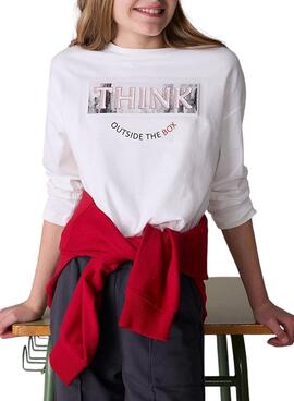 T-shirt Mayoral basique avec lettres blanches pour fille