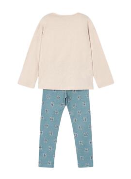 Ensemble Mayoral legging bleu et t-shirt pour fille