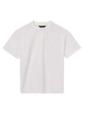 T-shirt Mayoral à relief imprimé blanc pour garçon
