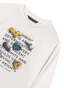 T-shirt Mayoral imprimé blanc pour garçon