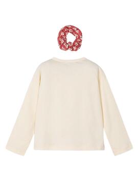 T-shirt Mayoral avec un élastique beige pour fille