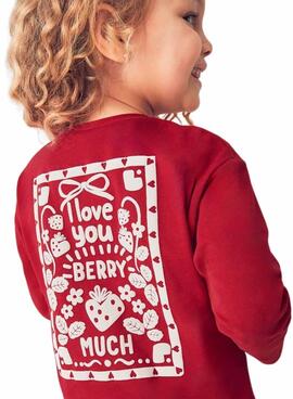 T-shirt graphique Mayoral pour fille rouge