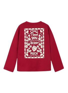 T-shirt graphique Mayoral pour fille rouge
