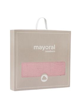 Couverture double en laine rose pour bébé de la marque Mayoral