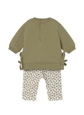 Ensemble Mayoral 4 pièces leggings vert pour bébé