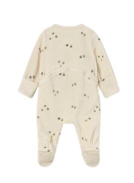Pyjama Mayoral en velours imprimé beige pour bébé